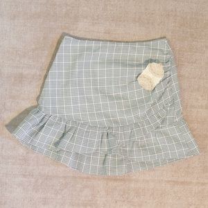 NWT Altar’d State Blue and White Plaid Skirt